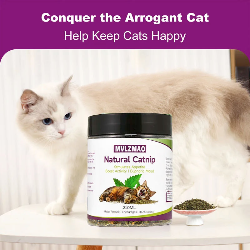 Katzenspielzeug – Silvervine-Katzenminze für Katzen, 100 % natürliche Katzenminze, Katzenminze, Kräutertee, lose Blätter, 210 ml, sicher für alle Katzenalter, Heimtierbedarf