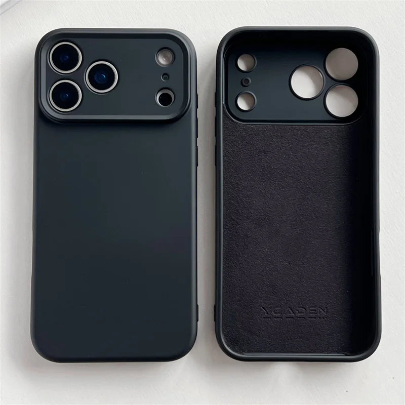 Weiche Luxus-Handyhüllen für iPhone 17, 16, 15, 14, 13, 12, 11 Pro Max 17, Air 8, 7 Plus, XS Max, offizielle stoßfeste Abdeckung aus flüssigem Silikon
