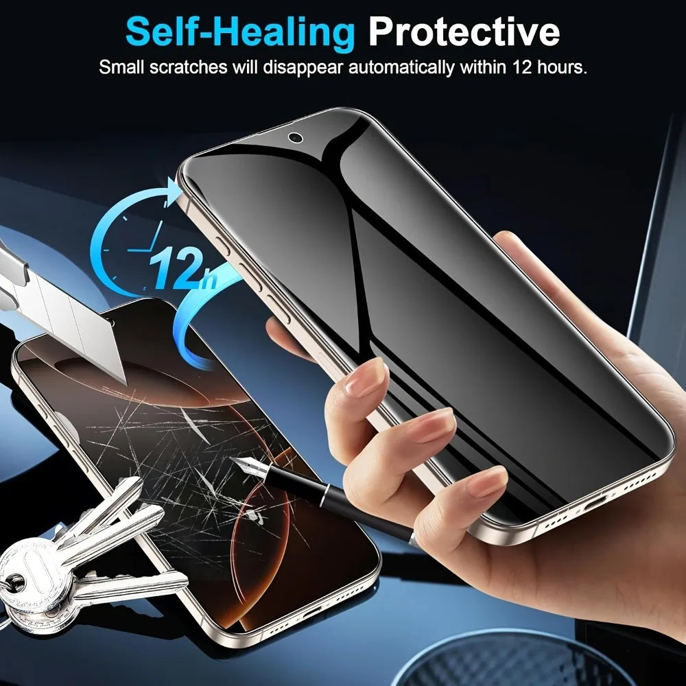 5er-Pack Vollflächiger Anti-Spy Hydrogel-Schutzfilm für iPhone 17 16 15 14 Pro Max Air 13 12 11 Pro 16 15 Plus Kratzfester Displayschutz