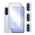 6in1 Schutzglas für Samsung Galaxy A57, für Samsung A07 A17 A37 A57, gehärtetes Glas, 2.5D Vollschutz-Displayschutzfolie für A57, Linsenschutzfolie