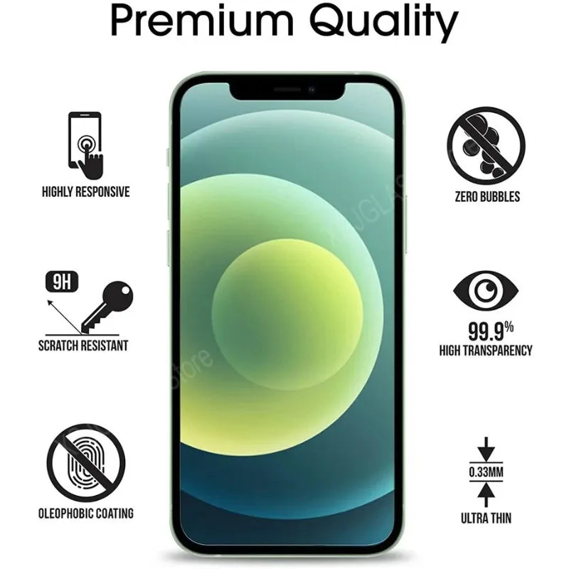 3 Stück Panzerglas für iPhone 11 12 13 14 15 Pro Max 12 13 Mini Displayschutzfolie für iPhone 6S 7 8 Plus XR XS Max 16E Glas