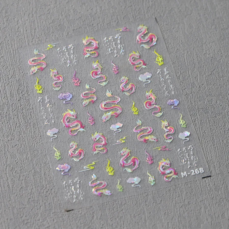 1 stücke 5D Luxus Glitter Blau Schmetterling Nail art Aufkleber Retro Luxus Selbstklebende Transfer Nagel Dekorationen Slider Aufkleber DIY