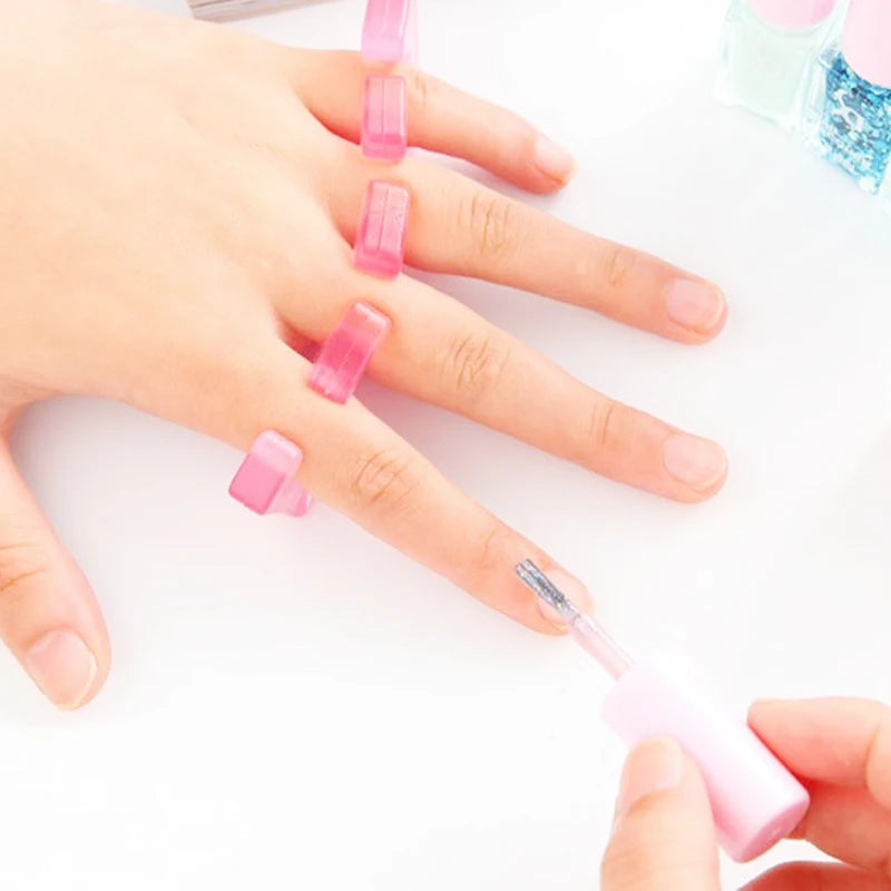 2 teile/satz weiche Silikon Finger Zehen Separator rosa/klare Füße Pflege Nagel Werkzeug Maniküre Pediküre Fuß stütze Unterstützung Assistent Politur