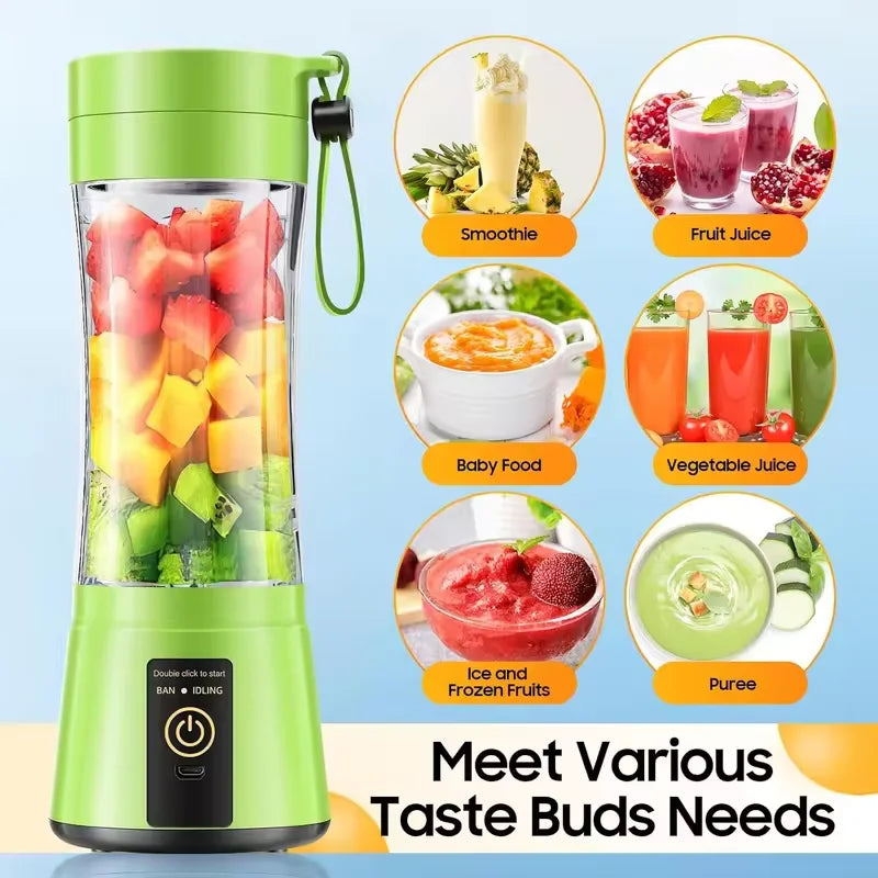 380ml Haushalts-Saftmixer, Mini-Elektro-Entsafter, USB-aufladbarer Smoothie-Shaker, tragbarer Entsafter, Haushaltsgeräte