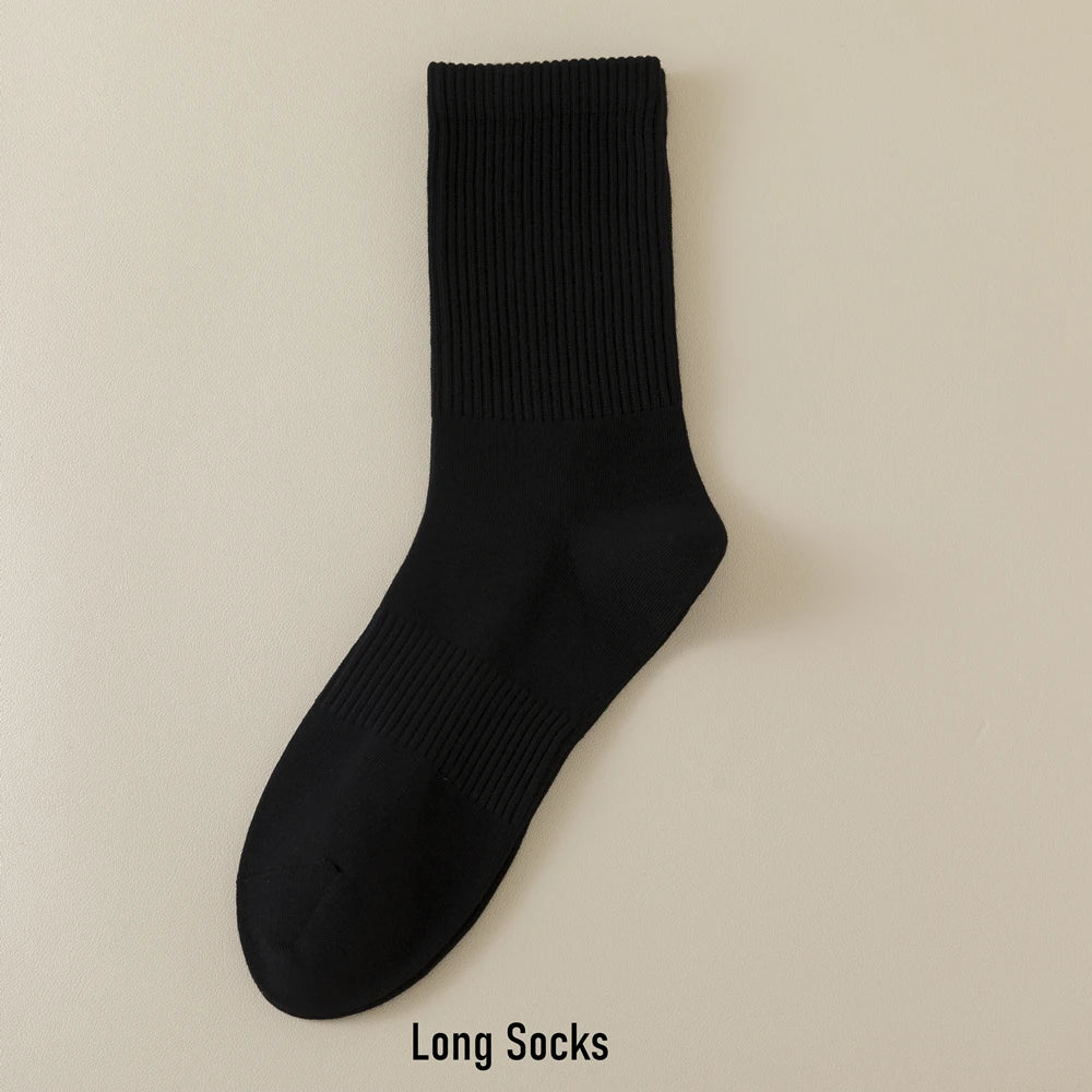 1 Paar Herren-Röhrensocken aus 100 % Baumwolle, 4 Größen, Schwarz, Weiß, klassisch, atmungsaktiv, Absorption, Damen, Sport, Boot, kurze Socken, vier Jahreszeiten
