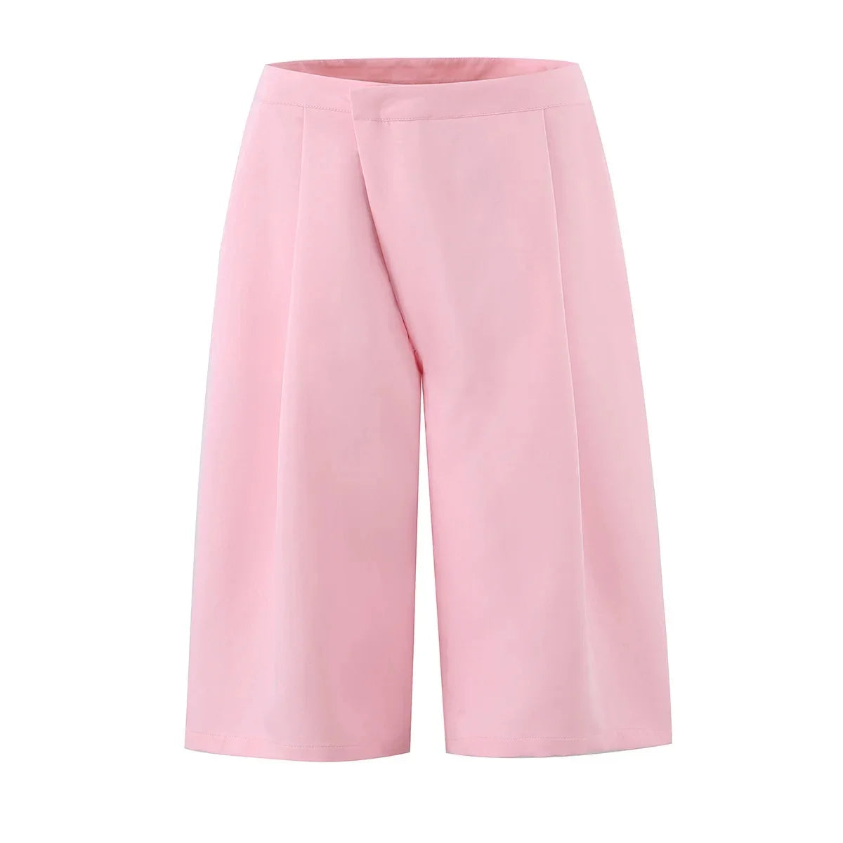 KONDALA Büro-Damen Casual Chic Blazer-Anzug Rosa Doppelreihiger Kurzer Blazer mit Reißverschluss-Shorts Modischer 2026 Sommer-Herbst-Anzug