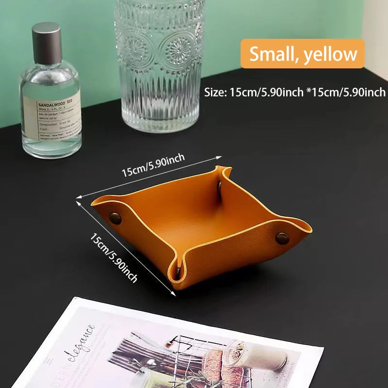 Wohnzimmer Eingang Schlüssel Aufbewahrungsbox Leder Desktop Kosmetik Aufbewahrungsbox Diverse europäische Tablett Aufbewahrungsbox