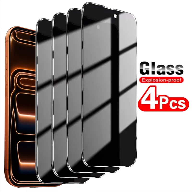 1-4 Stück Anti-Spy Panzerglas für iPhone 17 Pro Max 16 15 14 Plus 11 12 13 Sichtschutz-Displayschutzfolien für iPhone Air XR X XS 16e