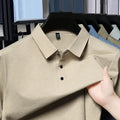 Einfarbiges Kurzarm-Poloshirt für Herren aus atmungsaktivem Stoff mit Reverskragen für Business und alltägliche Freizeitkleidung.