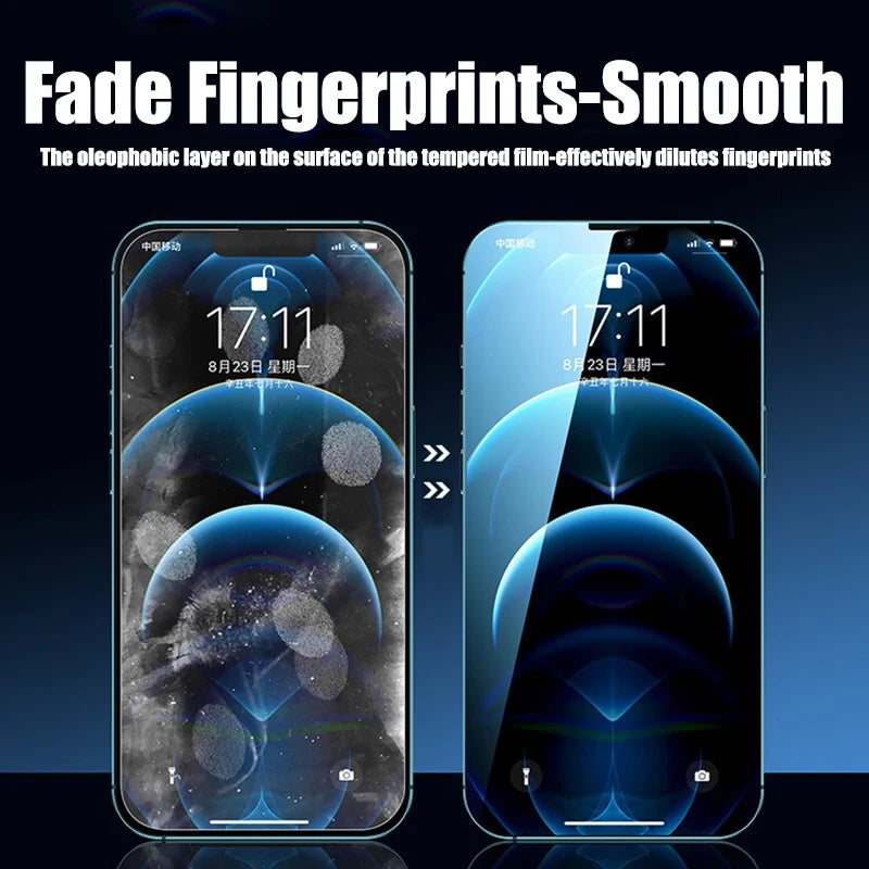 4pcs gehärtetes Glas für iphone 11 12 13 14 15 pro xr x xs max Bildschirmsc honer auf für iphone 12 13 mini 7 8 6 plus se Glas