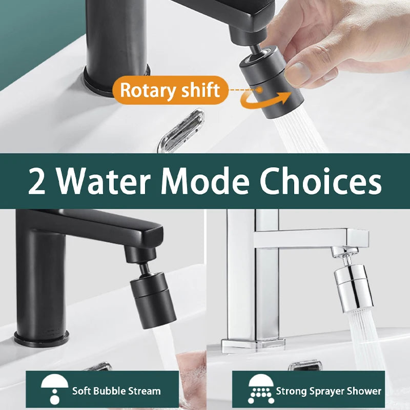 360 ° Universal Küche Wasserhahn Anti-splash Belüfter Bad Wasserhahn Drehbare Wasserhahn 2 Modus Wasserhahn Düse Bubbler Küche Waschbecken Wasserhahn