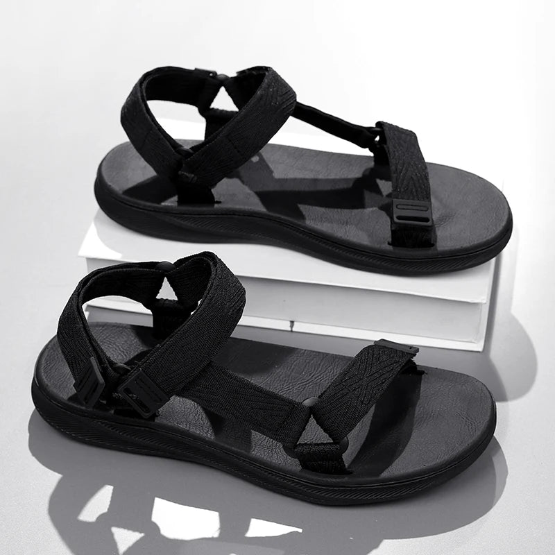 Sommer Herren Sandalen Outdoor Wadable Mann Unterstützung Yoga Matte Gladiator Offene Strand Hausschuhe Rutschfeste Langlebige Flache Männer Schuh Größe 40-45