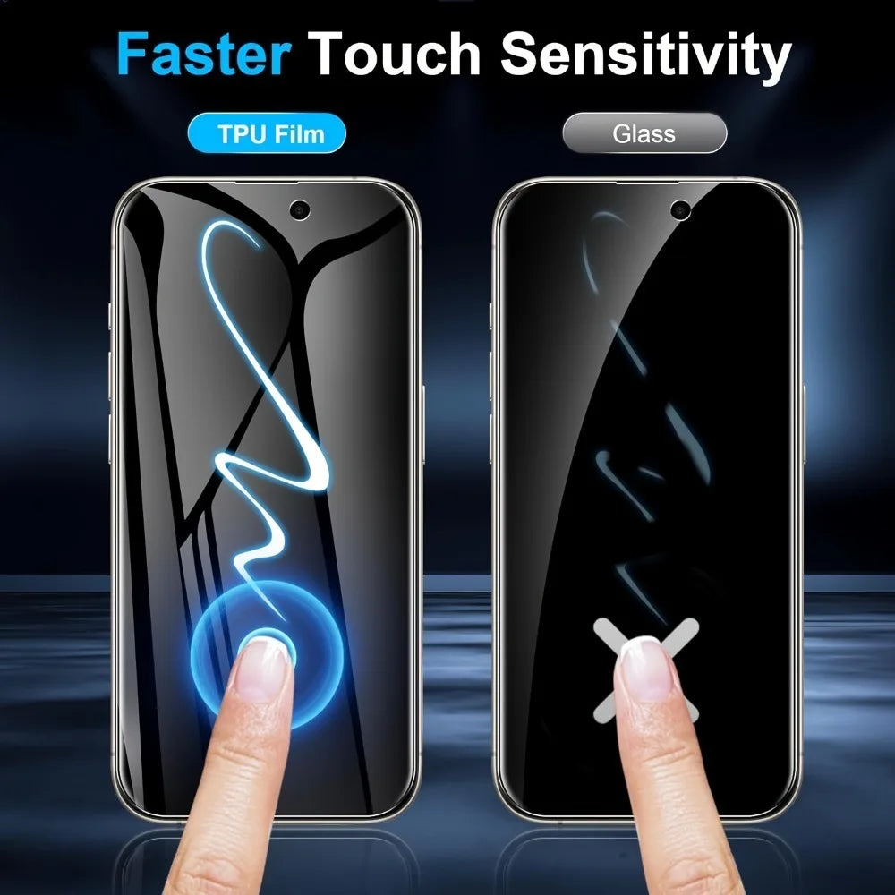 5er-Pack Vollflächiger Anti-Spy Hydrogel-Schutzfilm für iPhone 17 16 15 14 Pro Max Air 13 12 11 Pro 16 15 Plus Kratzfester Displayschutz