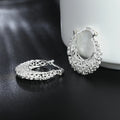 Charm-Ohrringe aus 925er-Sterlingsilber für Damen, Schmuck, All-Match-Trend, hohl geschnitzt, Weihnachtsgeschenke