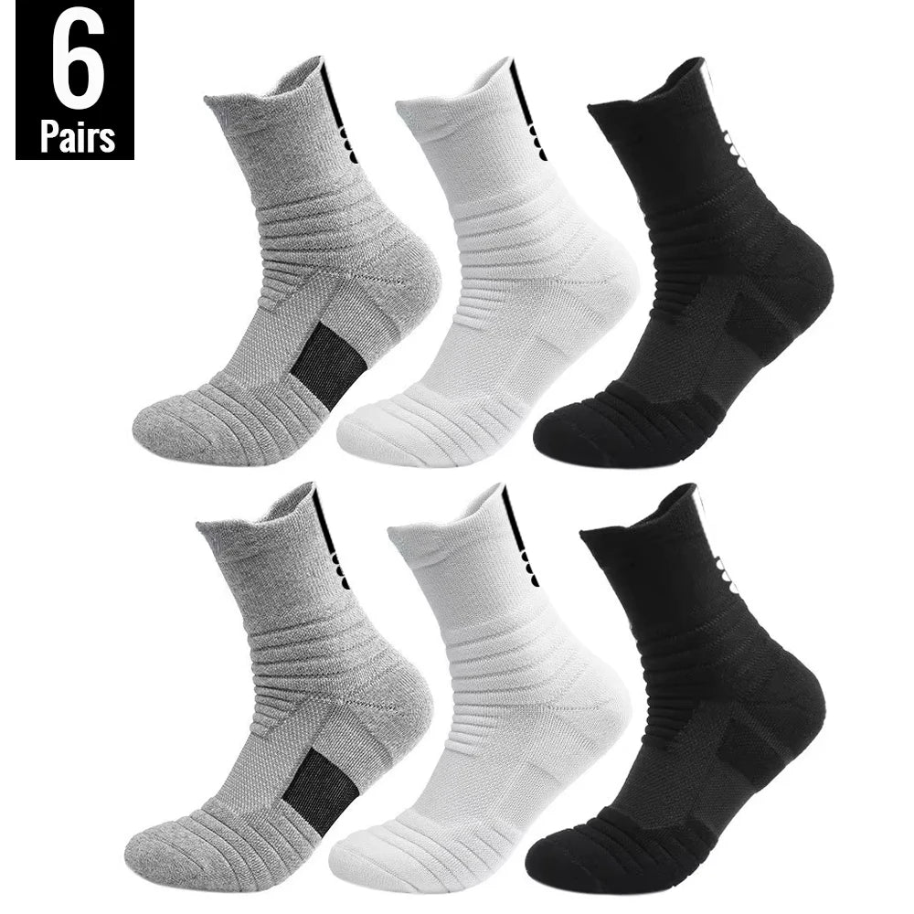 HSS 6/3/1 Paar neue Männer Sport Laufen Fitness Flug kurze Röhre Socken Damen Handtuch unten Basketball Socken einfarbig schwarze Socken