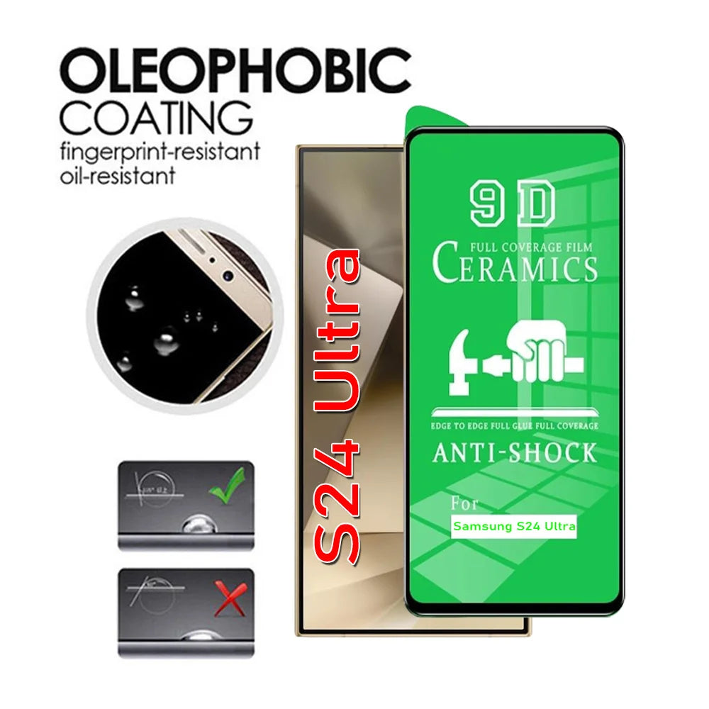 4 Stück Displayschutzfolie für Samsung Galaxy S26 S25 S24 Ultra S23 S22 S21 Plus S20 Nicht Glas Klare Keramikfolie für Galaxy S25 FE