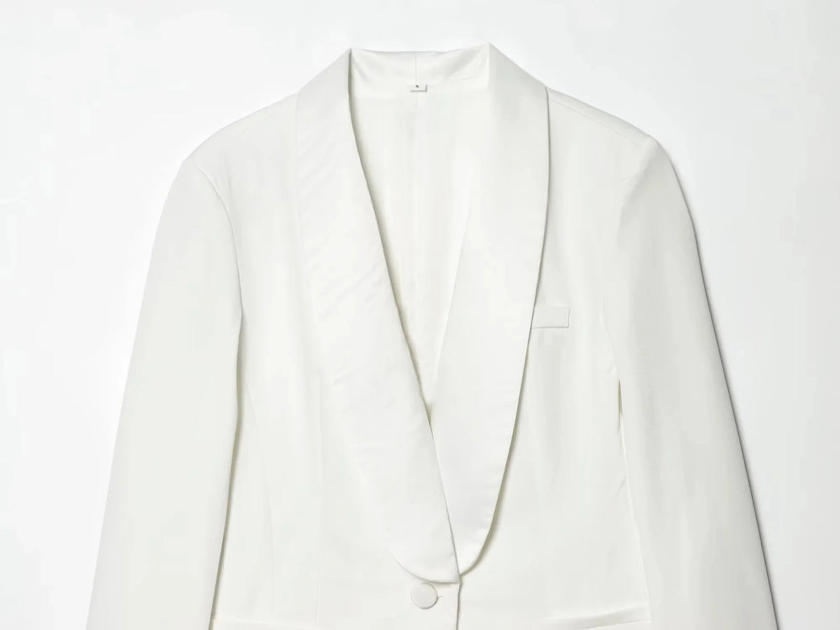 KONDALA Damen High-Street Blazer-Set: Eleganter Pendler-Look mit einzigartigem Schalkragen-Blazer und langer Hose – Sommer 2026 Büro-Damen-Hosenanzug