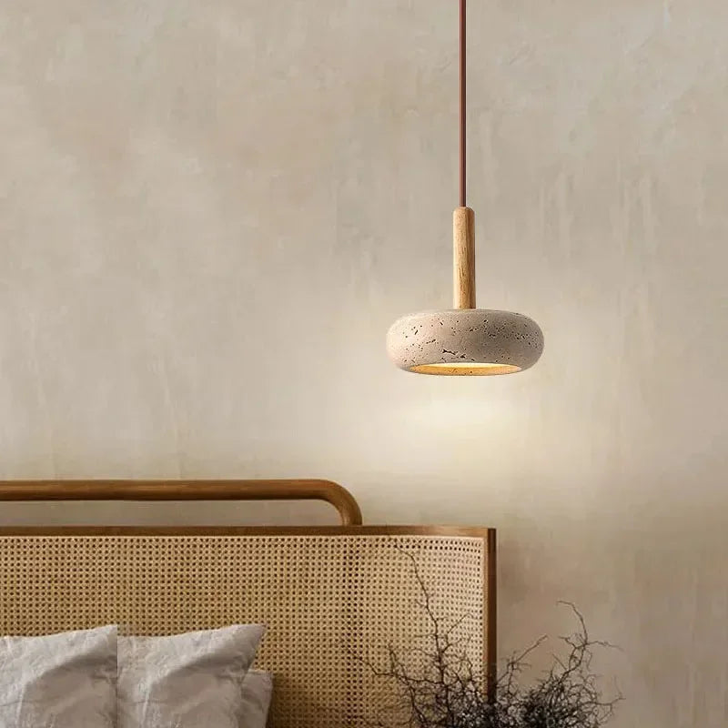 2024 neue, heiß verkaufte Pendelleuchten, Wabi Sabi, kreisförmiger gelber Stein, kommerzielle Heimdekoration, Restaurantzimmer, LED-Droplight