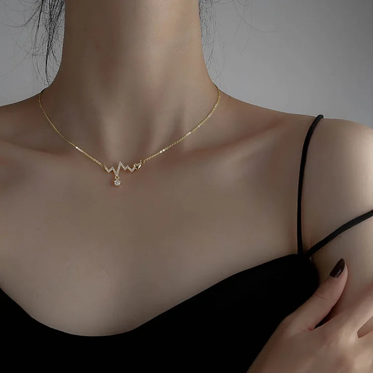 Aihua Mode Minimalistische Runde Opal Anhänger Halskette für Frauen Geometrische Schlüsselbein Ästhetische Kette Sommer Schmuck Zubehör