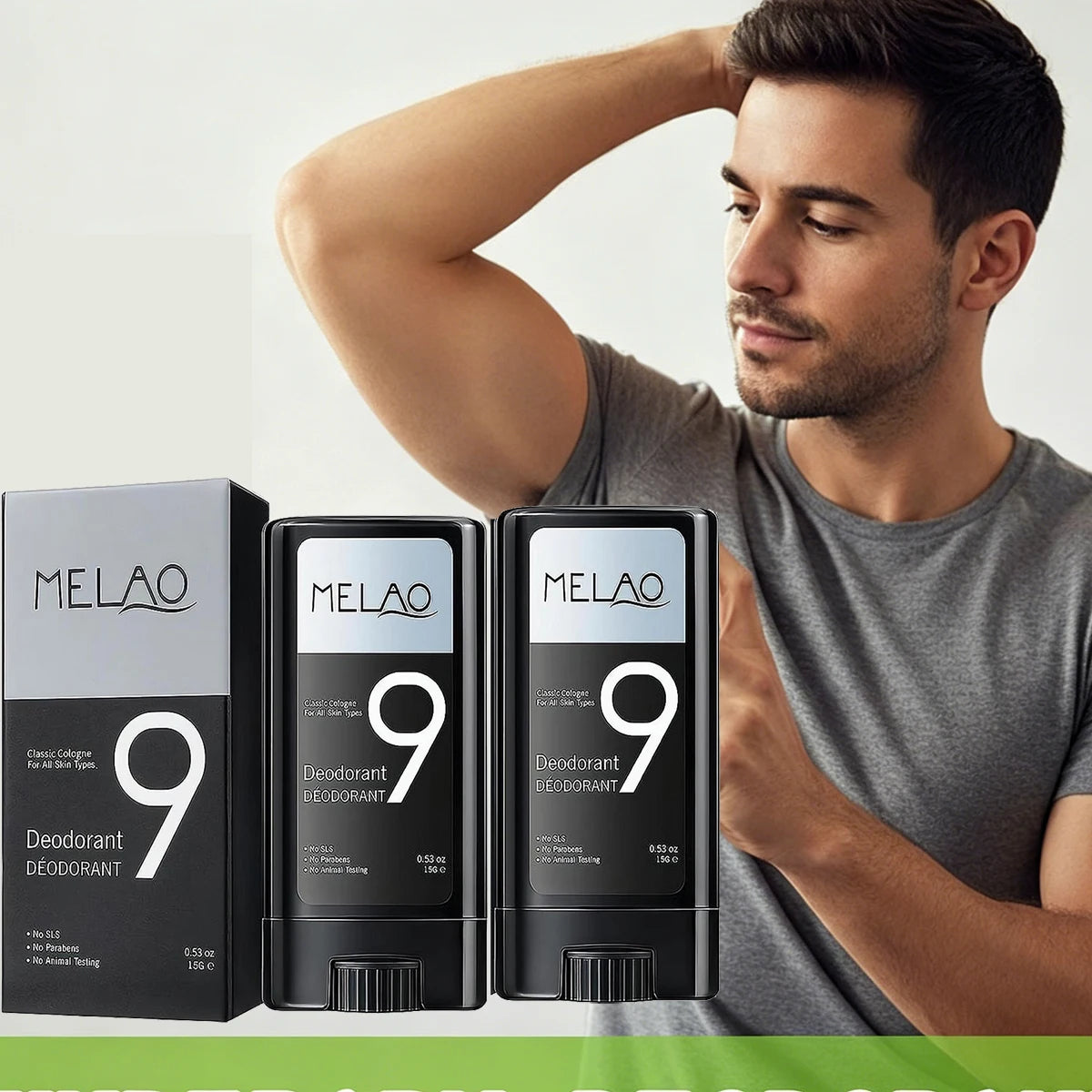 Tragbarer Deodorant-Stick für Männer, natürlicher desodorierender Körperstift, beseitigt Gerüche, sorgt für Frische und langanhaltenden Duft, aluminiumfrei.
