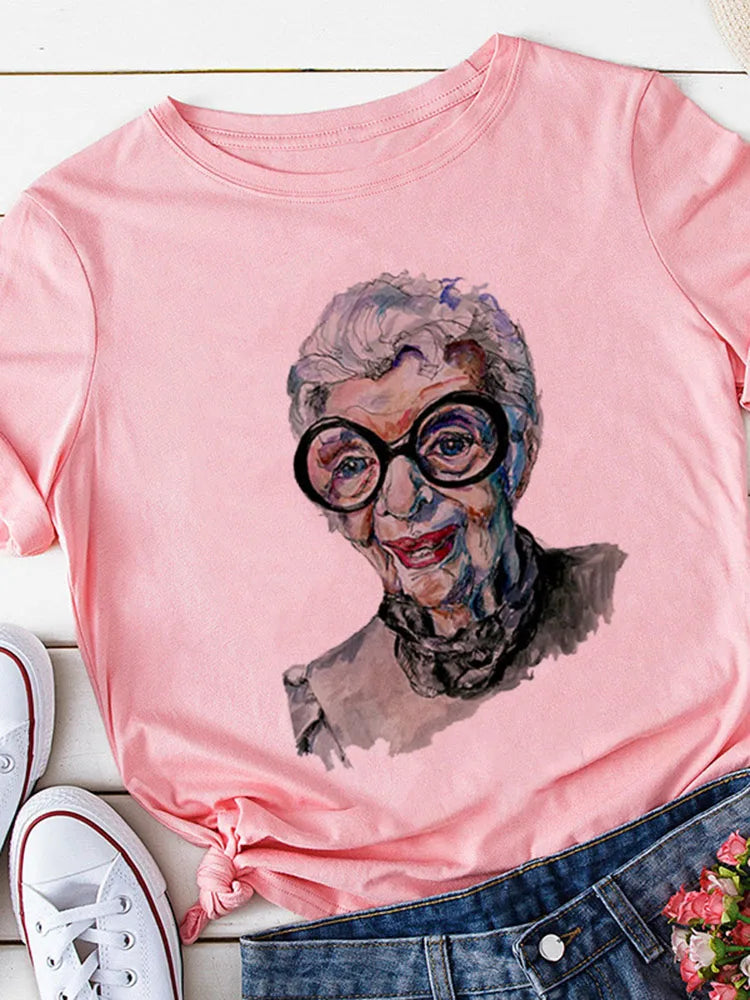 Gelbes Kurzarm-T-Shirt für Damen, lässige Damenoberteile, Harajuku-Streetwear, Sommerdruck, Drop Ship