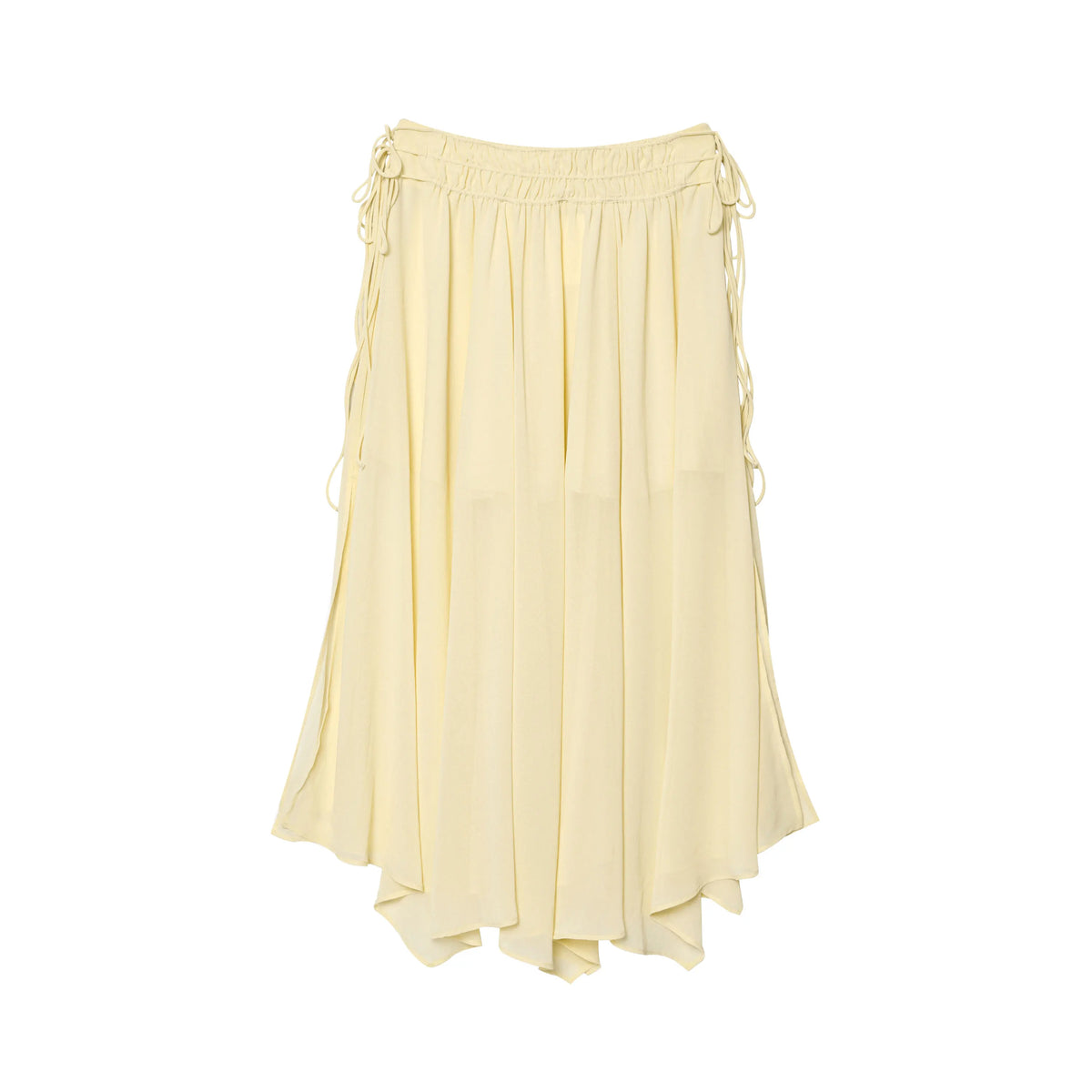 HH Frauen Rüschen Spitze-up Bluse Rock Set Langarm V-ausschnitt Hemd Plissee Midi Rock Mode Dame High Street gelb Outfit