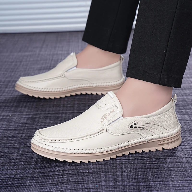 Herren Slip-On Loafer Bequeme Atmungsaktive Business-Freizeitschuhe Weiche Sohle Einfach Anzuziehende Arbeitsschuhe Leicht zu Tragen-726