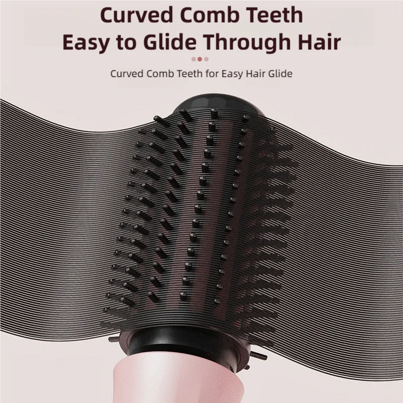 TINSOL Negativ-Ionen-Heißluftbürste Professionelles Styling-Tool Multifunktionale Beheizte Locken- und Glättungsbürste
