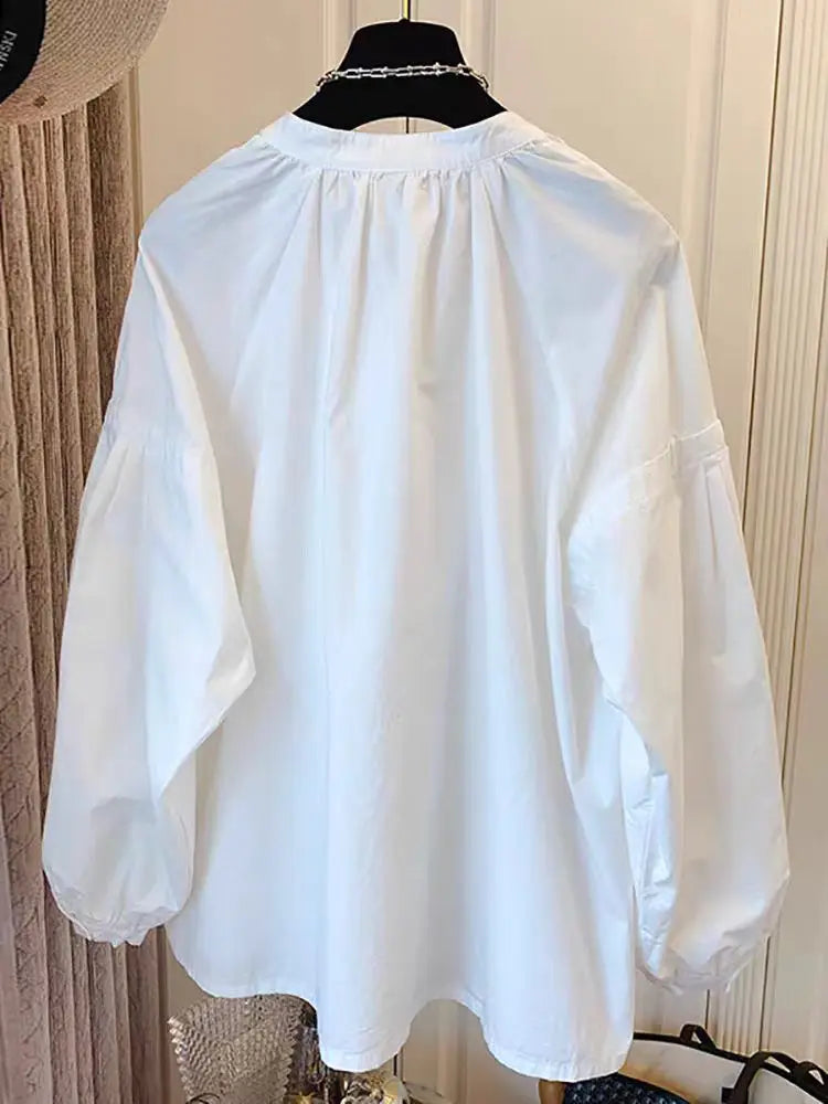 Frühling Herbst Casual Chiffon Hemd Frauen Shirts Mode Weibliche Lange Hülse O-ansatz Lose Feste Bluse Tops Büro Dame Shirts