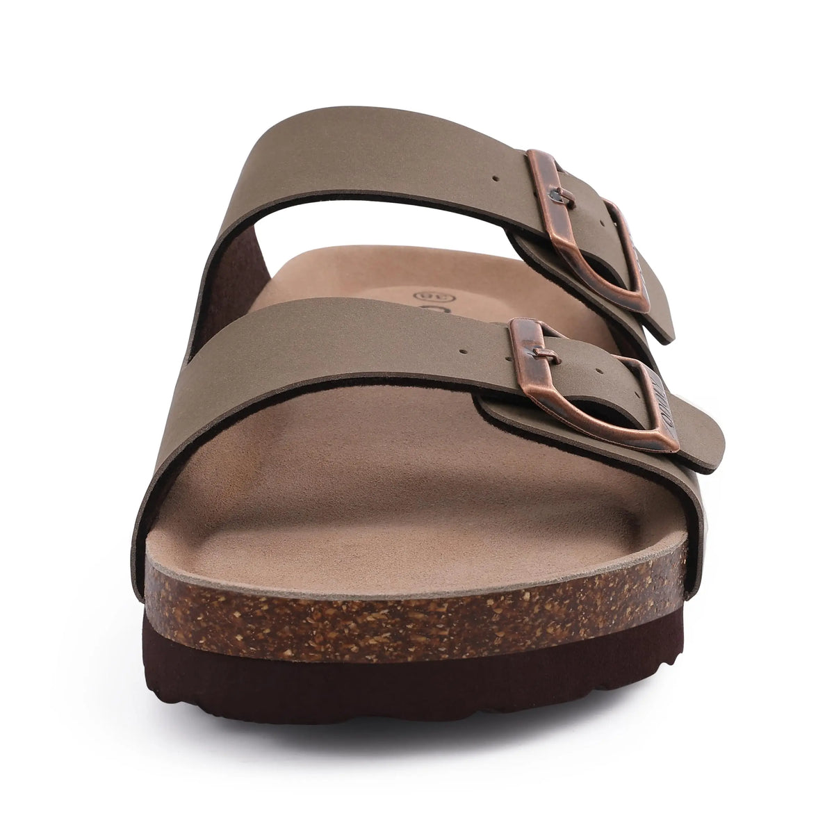 Comwarm Herren-Sandalen mit Korkfußbett, Fußbett, Fußgewölbeunterstützung, Sommer-Outdoor-Sandalen mit verstellbarer Schnalle, Freizeit-Herren-Leder-Sandalen