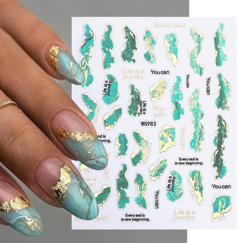 1PCS Schwarz Weiß Schmetterling Laser Nagel Aufkleber Y2K Nail art Dekoration Abstrakte Linien Bronzing Blumen Aufkleber Für Nägel