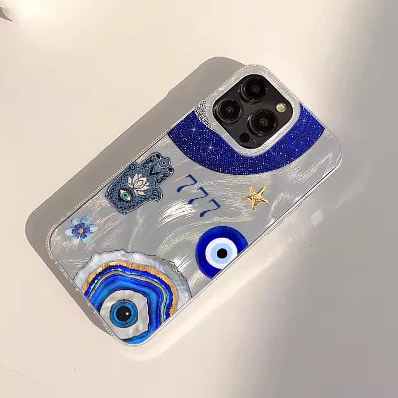 Böser Blick Handyhülle für iPhone 11 12 13 14 15 Pro 16 17 Pro Max 17 Air XS X XR 7 8 Plus 16E SE 2022 Stoßfeste Schutzhülle
