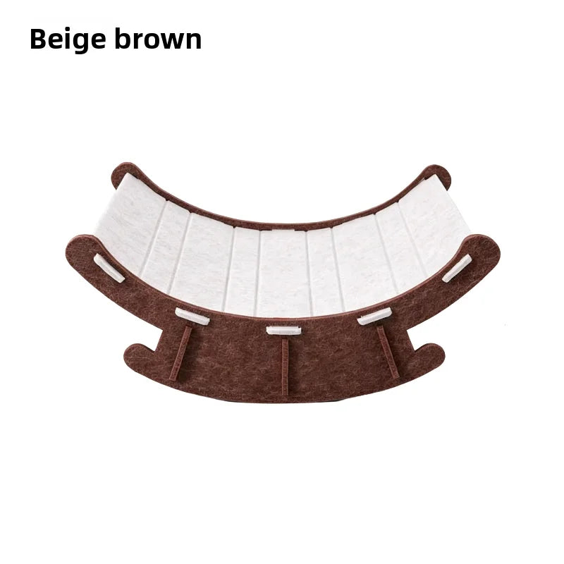 Gebogenes Katzen-Kratzsofa aus Wellpappe, Kratzmatte & Ruheplatz für Hauskatzen und Kleintiere, Kratzbrett
