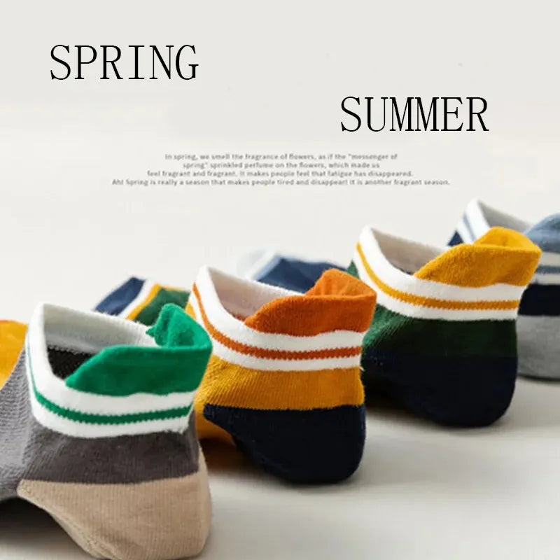 5 Paar Mann kurze Socken Mode atmungsaktive Knöchel bequeme lustige passende lässige männliche Street Style Polyester Socken