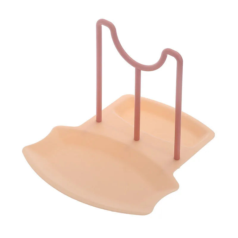 Küche Organizer Topf Deckel Lagerung Rack Regal Pfanne Trocknen Ständer Arbeitsplatte Punch-freies Löffel Pad Lagerung Halterung Hause zubehör