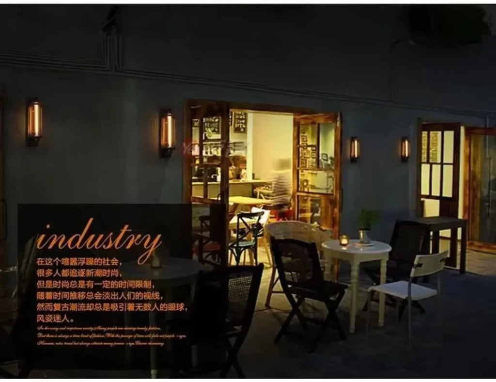 Antike Wachstumsflöte Wandleuchte Schmiedeeisen American Industrial Style Retro Restaurant Korridor Gangbeleuchtung Wandleuchte Dekor Joy