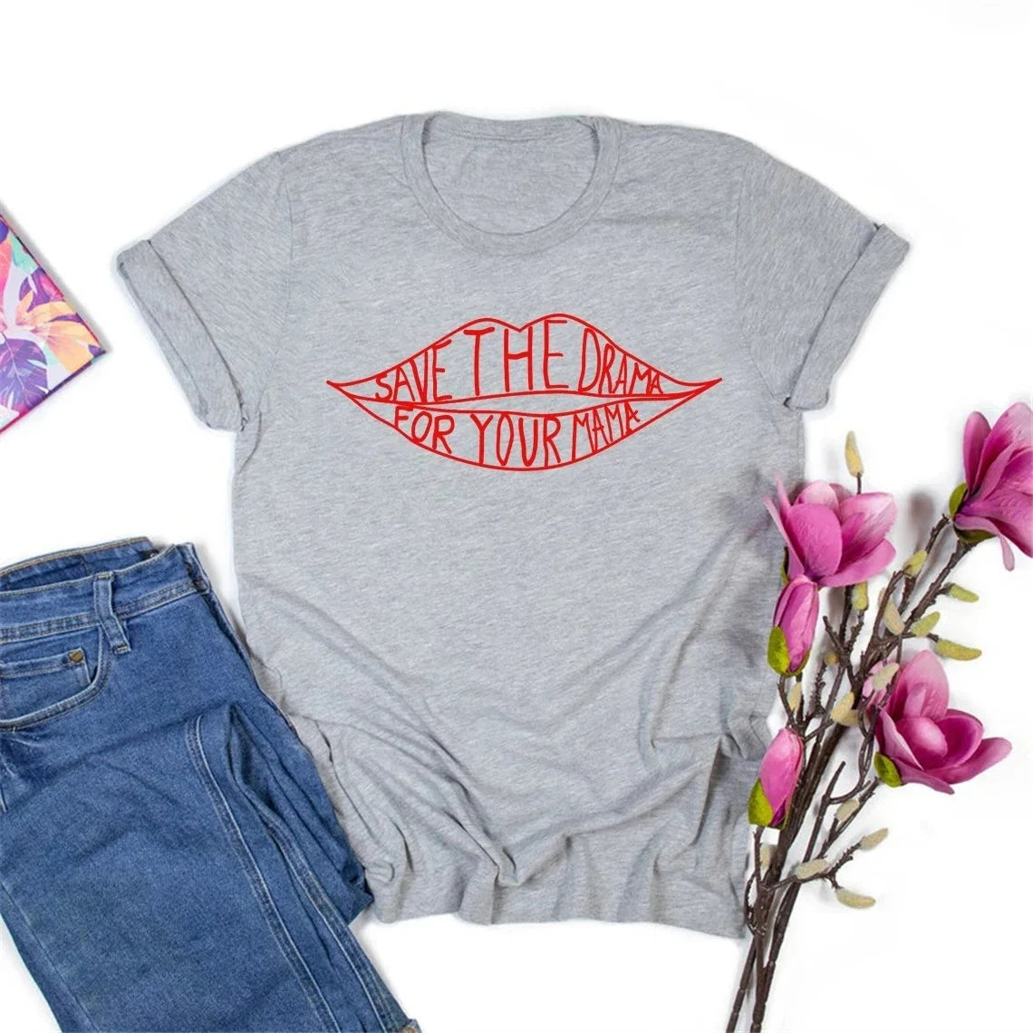 Save The Drama for Your Mama T-Shirt Friends TV Show Rachel Green T-Shirt Damen Grafik Sommer T-Shirts Tops Kleidung