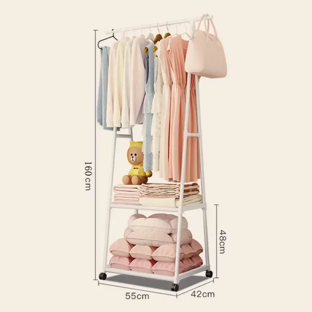 Multifunktionale Lagerung Schlafsaal Kleidung Trocknen Rack Stand Kleidung Rack Einfache Kleidung Mobile Hängende Kleidung Rack
