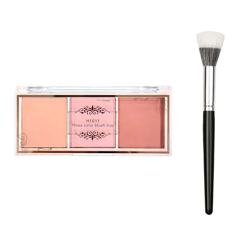 3-Farben-Wange, rote Platte, nacktes Make-up, natürlicher, mattierter Milchtee, orangefarbenes Lidschatten-Make-up, langlebig, hohe Farbwiedergabe, unsichtbar
