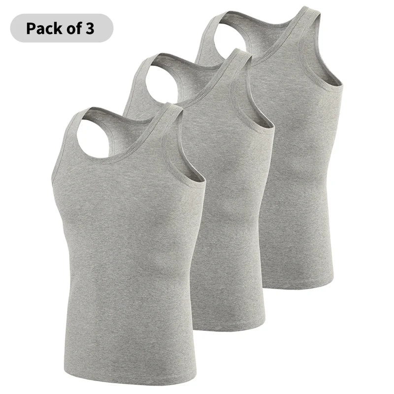 3/1 Stück Herren-Weste aus reiner Baumwolle, Fitness-Trainingsjacke, vier Jahreszeiten, einfarbig, eng, ärmellos, T-Shirt, Teenager, lässig, Witz