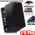 1–5 Stück Full Cover Anti-Spionage-Displayschutz aus gehärtetem Glas für iPhone 15 14 13 12 11 16 17Pro MAX 16Pro XS Max XR