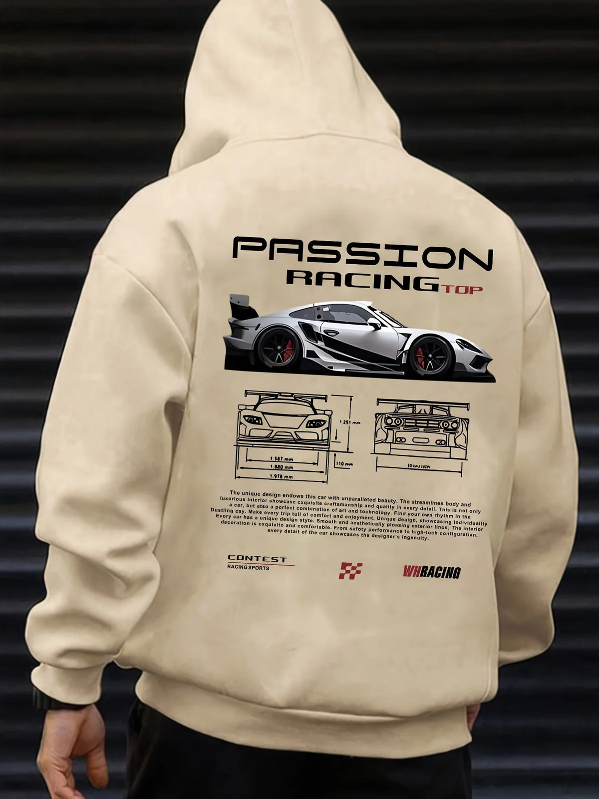 Herren Herbst/Winter Locker Sitzender und Vielseitiger Kapuzenpullover mit Buchstabendruck, Fleece, Outdoor-Warm, Street-Trend, Automuster