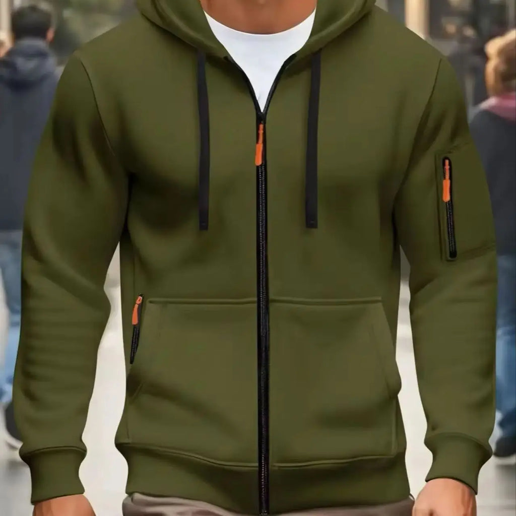 Männer Herbst Winter Neue Hoodies Langarm Sweatshirt Zipper Design Mit Kapuze Sweatshirt für Männer Sportswear Slim Fit Casual Jacke