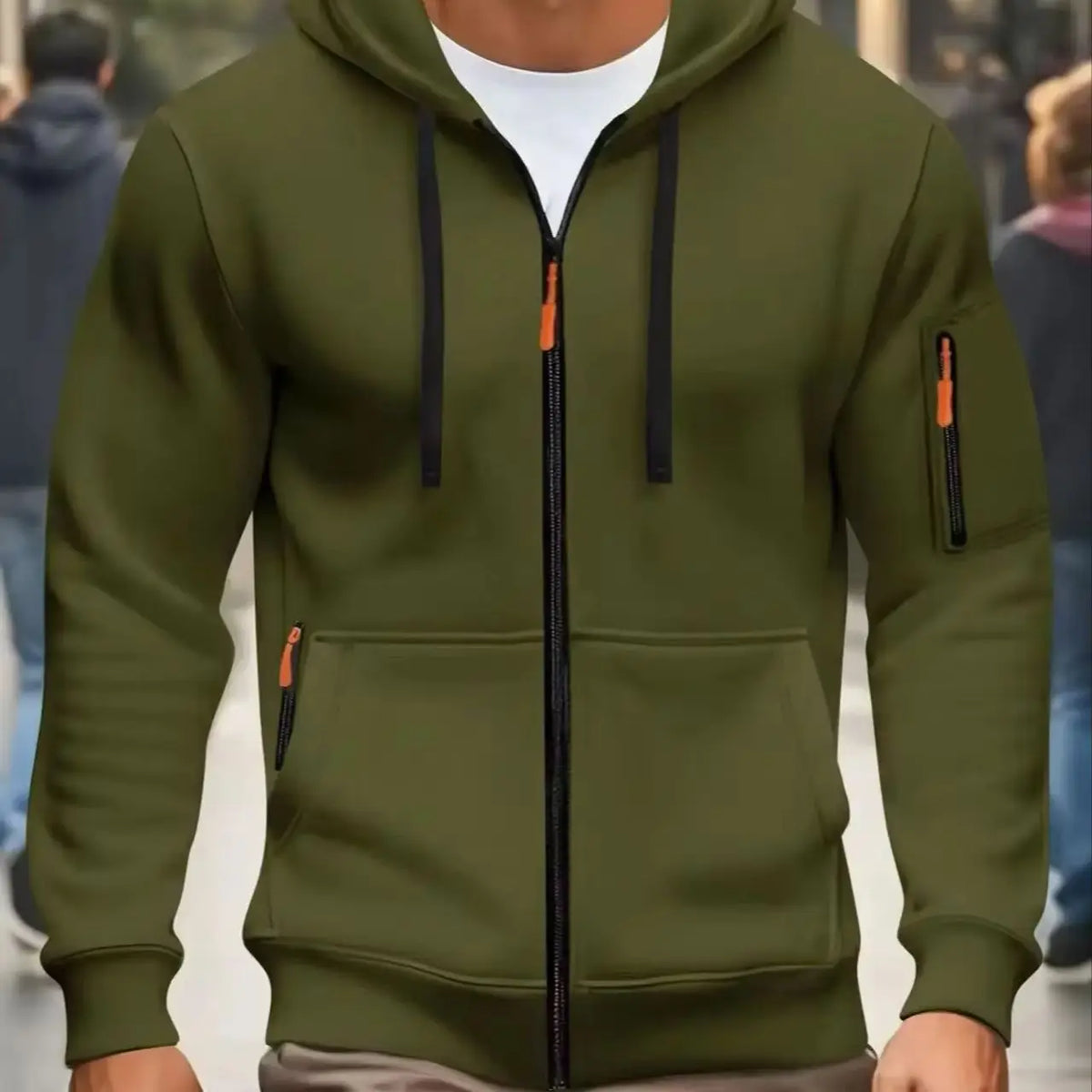 Männer Herbst Winter Neue Hoodies Langarm Sweatshirt Zipper Design Mit Kapuze Sweatshirt für Männer Sportswear Slim Fit Casual Jacke
