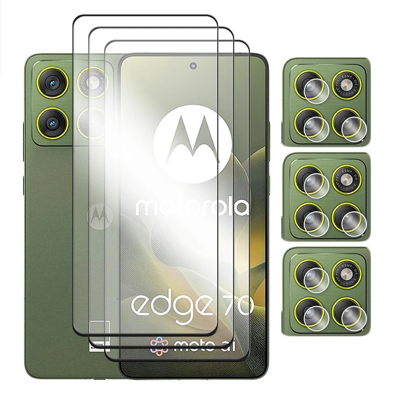 6in1 Für Motorola Rand 70 Glas Für Moto Rand 70 Gehärtetem Glas 2,5 D Volle Abdeckung Kleber Screen Protector Für motorola Rand 70 Film