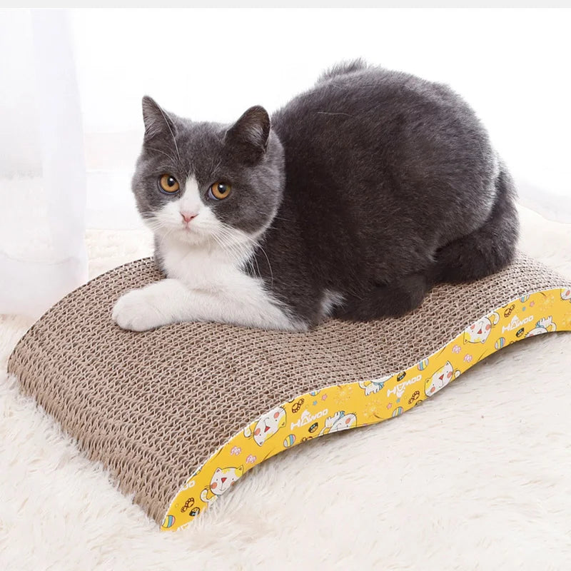 Katzenspielzeug Kratzbaum aus Wellpappe, kratzfestes Katzenkratzbrett, Katzenspielzeug Sofakissen Bett