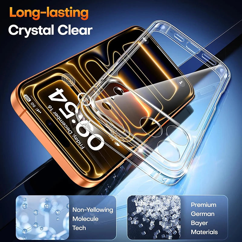 HD Transparente, ultradünne Kristall-Handyhülle für iPhone 17, Air 11, 12, 13, 14, 15, 16 Pro Max Plus, weiche Hüllen für iPhone 17 Pro Cover