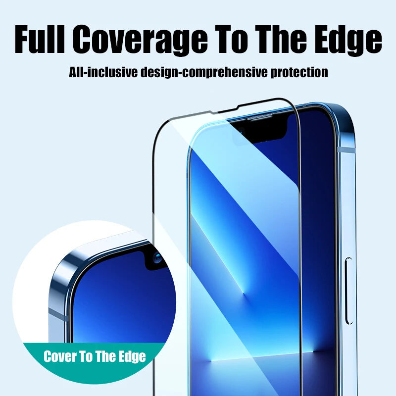 2/4PCS 9D Gehärtetes Glas Für iPhone 14 13 12 11 Pro Max Screen Protector Für iPhone 7 8 Plus X XR Xs Max Schutz Glas Film