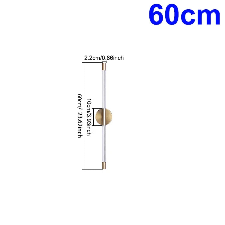 60-120 cm Moderne LED-Wandleuchte für Innenräume, Goldene Streifenlampe, Schlafzimmer Wohnzimmer Heimdekoration, 85-265V Beleuchtungskörper