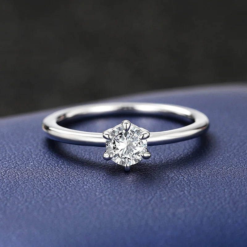 Huitan 5/6,5 mm Zirkonia-Ringe, schlicht und elegant, Damen-Accessoires für Verlobung, Hochzeit, heißer Verkauf, Statement-Schmuck